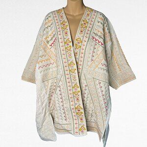Anthropologie Blink Paloma Embroidered Kimono Jacket One Size